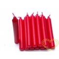 Vánoční svíčky červené - sada 12 kusů